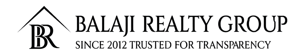 black font transparent logo Balaji realty group